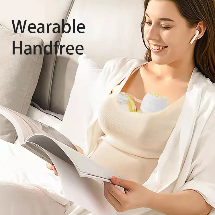 New fashion USB rechargeable travel Portable Hands Free Silicone Double Electric Wearable Breast Pump