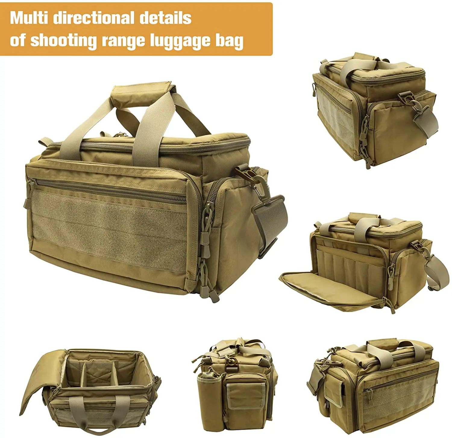 FREE SAMPLE Tactical Range Bag Shooting Bag, Deluxe Padded Shooting Range Bag Large Magazine