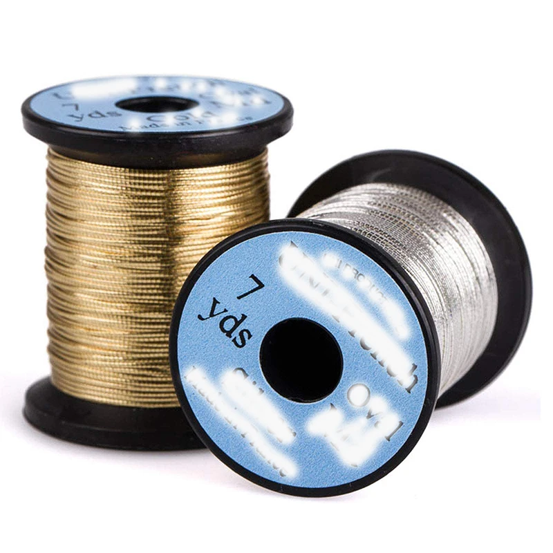 many colors fly tying oval tinsel per spool 0.1mm 0.3mm diameter