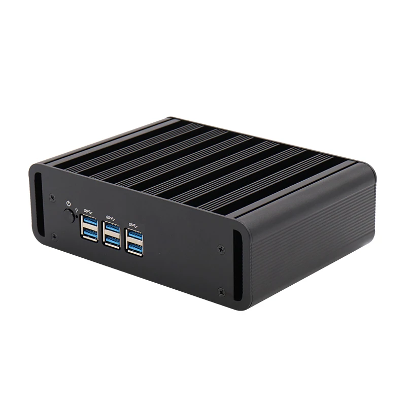  Безвентиляторная новая система barebone core i5 i3 i7 2020 с двойной ОЗУ SATA 6USB Настольный ПК