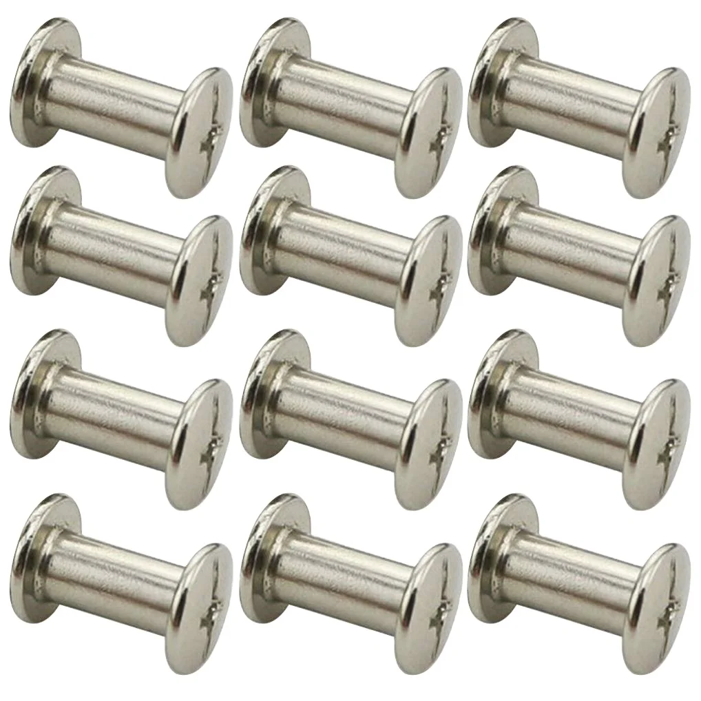 Chicago screw gold aluminum titanium stainless steel brass chicago screw for leather belt male female chicago book binding screw