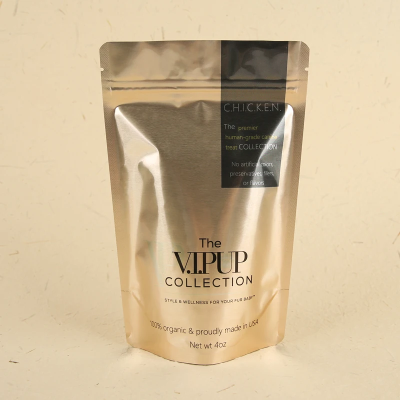 Custom printed food grade ziplock snack custom plastic pouch packaging food packing bag aluminum foil stand up pouch