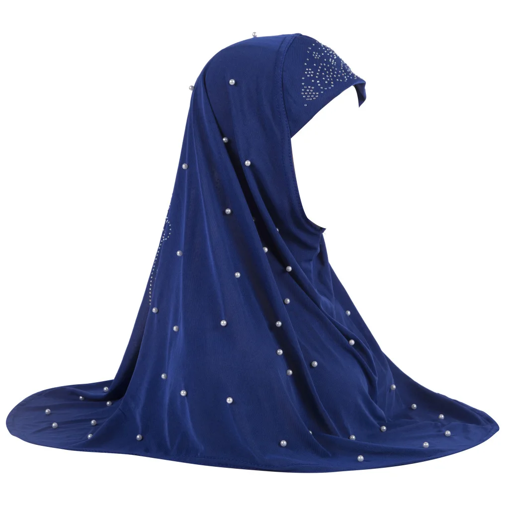 Fashion pearl printed headscarf jersey scarf for women plain malaysia scarf custom scarf logo