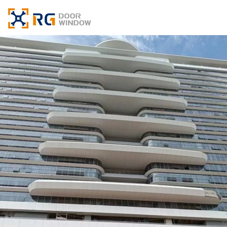 Aluminum Glass Window Wall System Tempered Glazed Design Curtain Walls Section Large Size Facade Wall For High-Rise Building