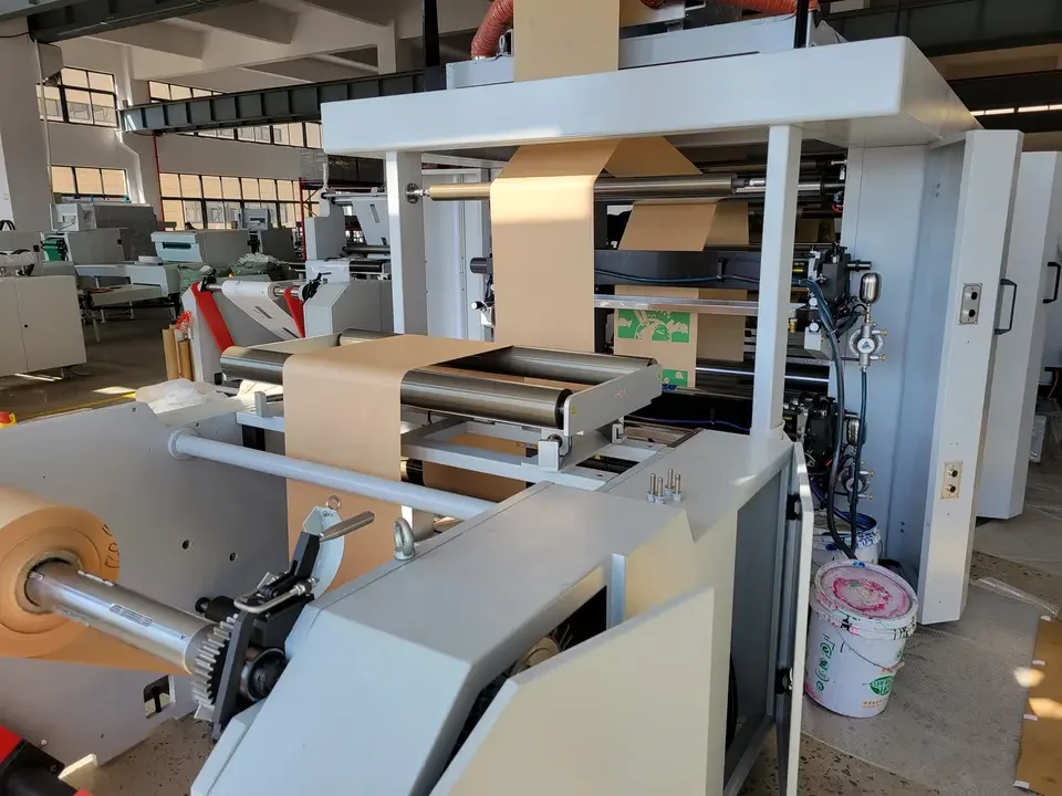 30-220pcs/min 380V Motor PLC CHAOKE square bottom kraft paper bag making machine manufacturer for making kraft paper bag