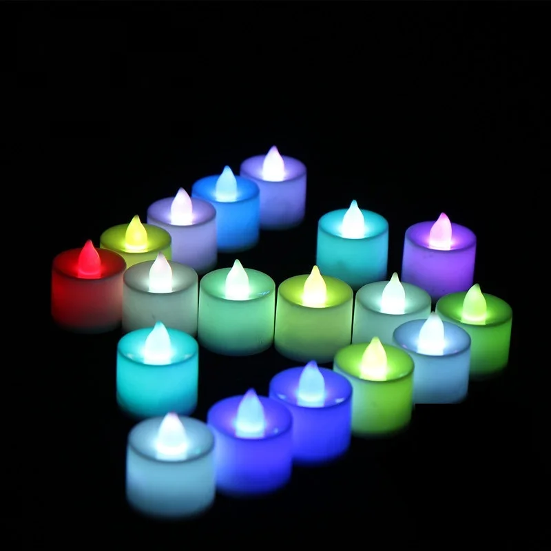 Cheap party supplies colorful naturally flickering realistic birthday led candles lights