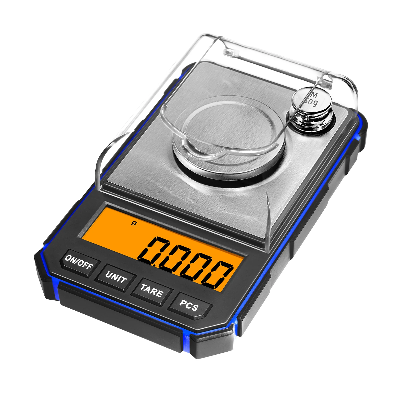 50g Mini Electronic Scales 0.001 LCD Digital Jewelry Medicinal Herbs Portable Lab Weight Milligram Scale Jewelry Scale