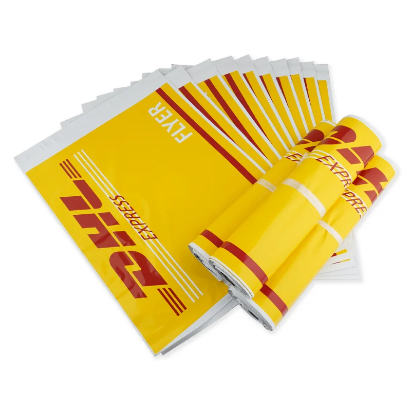 DHL Customized Express Postal Plastic Shipping Envelope Mailing Bag with Document Pouch