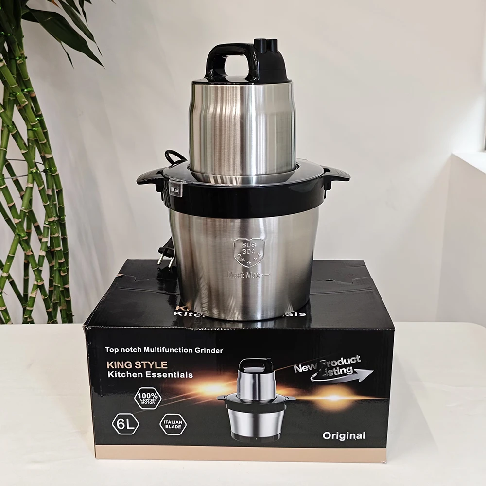 In stock meat and vegetable chopper fufu pounding machine yam pounder machine 6L capacity home use electric meat grinder