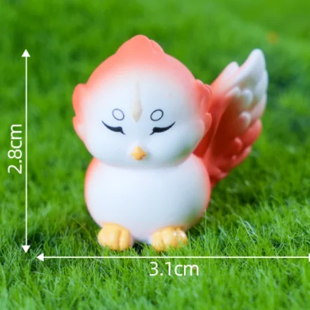 miniature cute cartoon arts and craft small micro garden decoration animal sculpture love couple resin bird figurines bath toys
