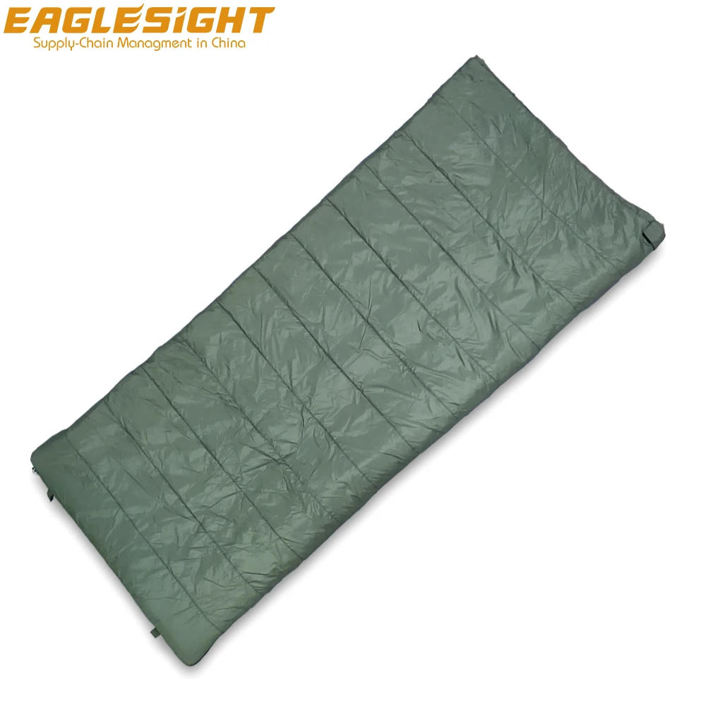 Primaloft Insulation XL Envelope Sleeping Bag OEM 20D 380T Ripstop Water Repellent PFC Free Nylon Cire Sleeping Bag Camping