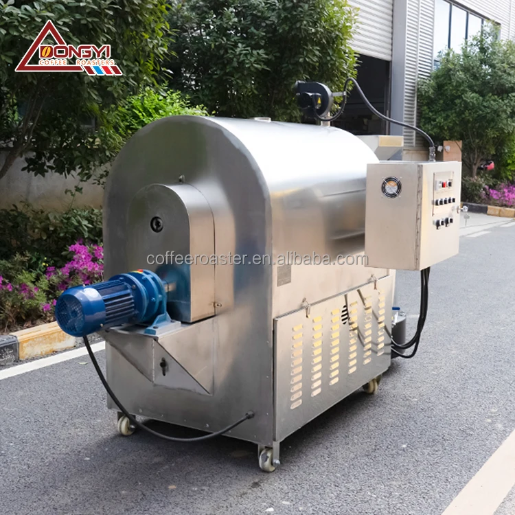 100kg 200kg 300kg roasting machine high quality peanut roasting machine Temperature control nuts roasting machine