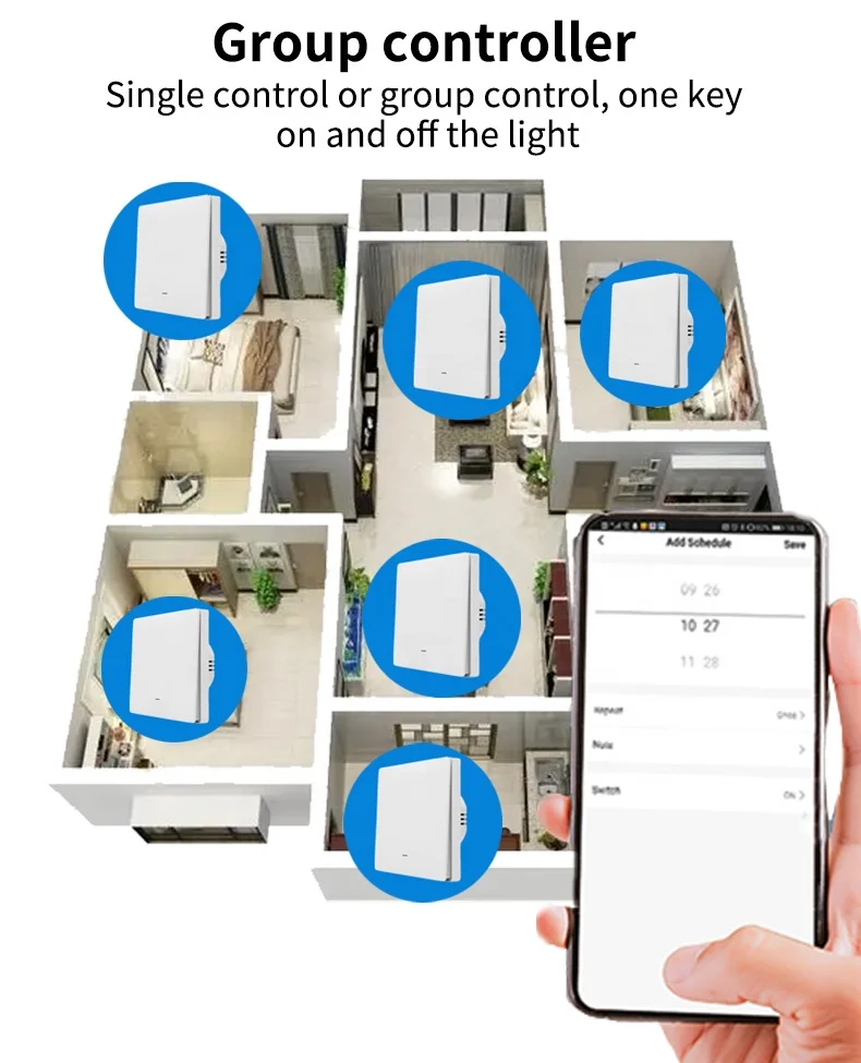 HONEYGUARD HLC004 Tuya Smart Wall Switch Button Panel Light Switch Support App Remote Control Interruptor inteligente