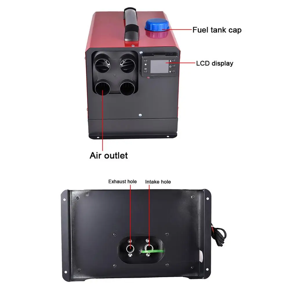 OkyRie China Factory Diesel Car Parking Heater 12V 24V 5KW 8KW All In One Air Heater Parking For Cars Boat