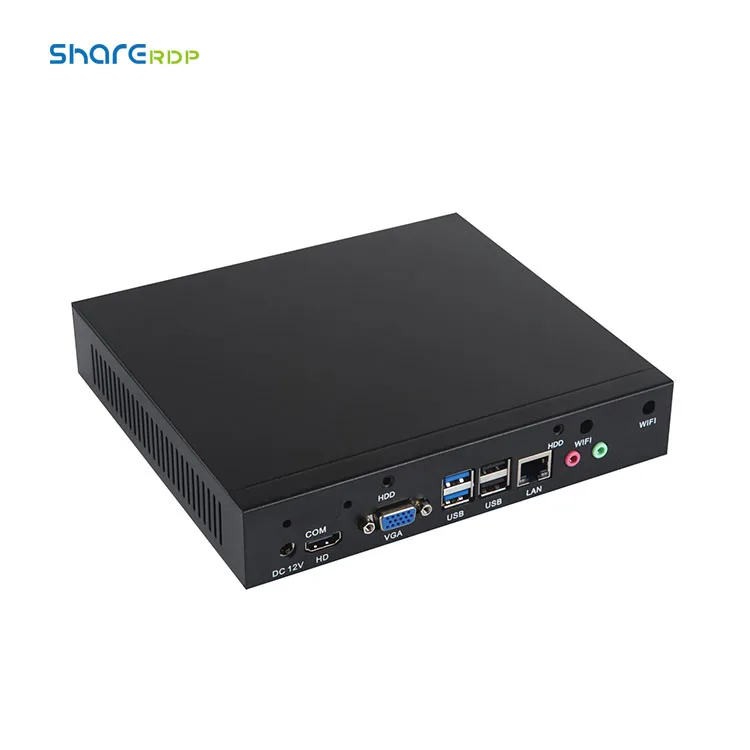 SHARE VGA RJ45 Gigabit Lan I3 I5 I7 PC Desktop Mini Computer X86 J4125 N2840 Thin Embedded Mini PC For Business School