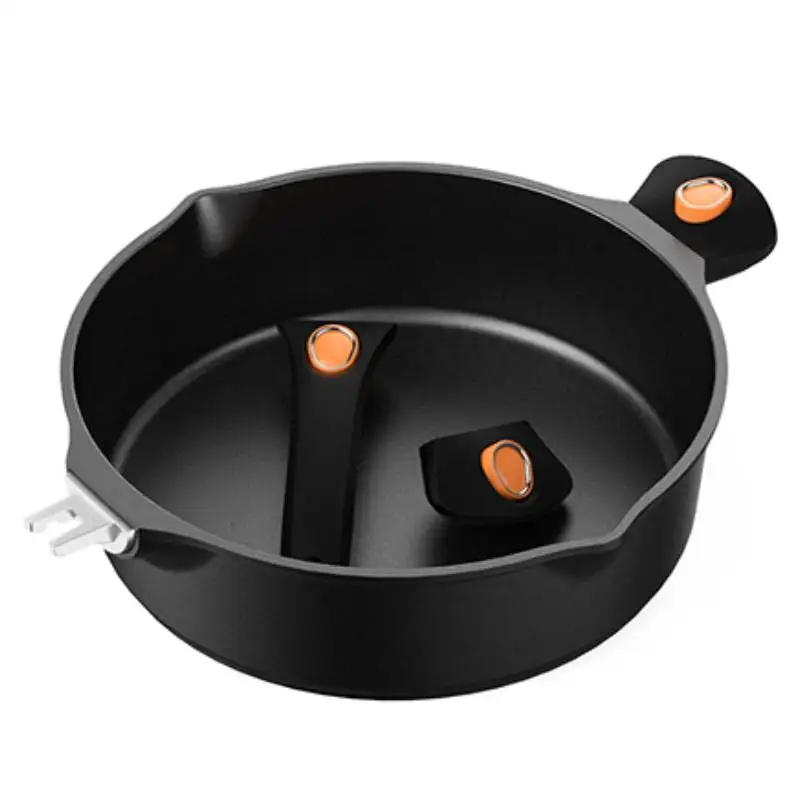 Новый дизайн Carote съемная ручка из литого алюминия Frypan кастрюля набор посуды с антипригарным покрытием