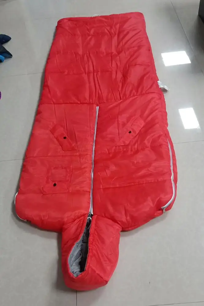 Портативный 4 сезон носки прогулочная спальные мешки с молнией отверстия для рук и ног