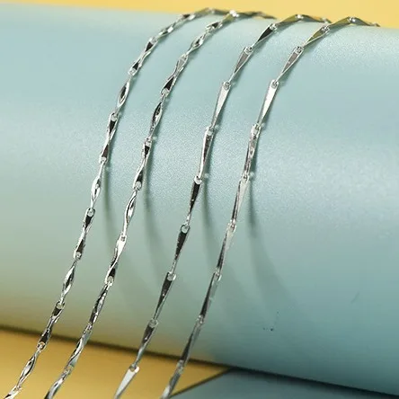 melon seeds Women Custom Joya De Plata Kolye Cuban Link Chain Pure 925 Sterling Silver Chains for Women Men