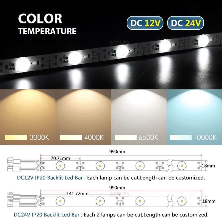 Factory Directly Sell LED Light Bar Backlight for Fabrics Light Box With CE RoHS certification