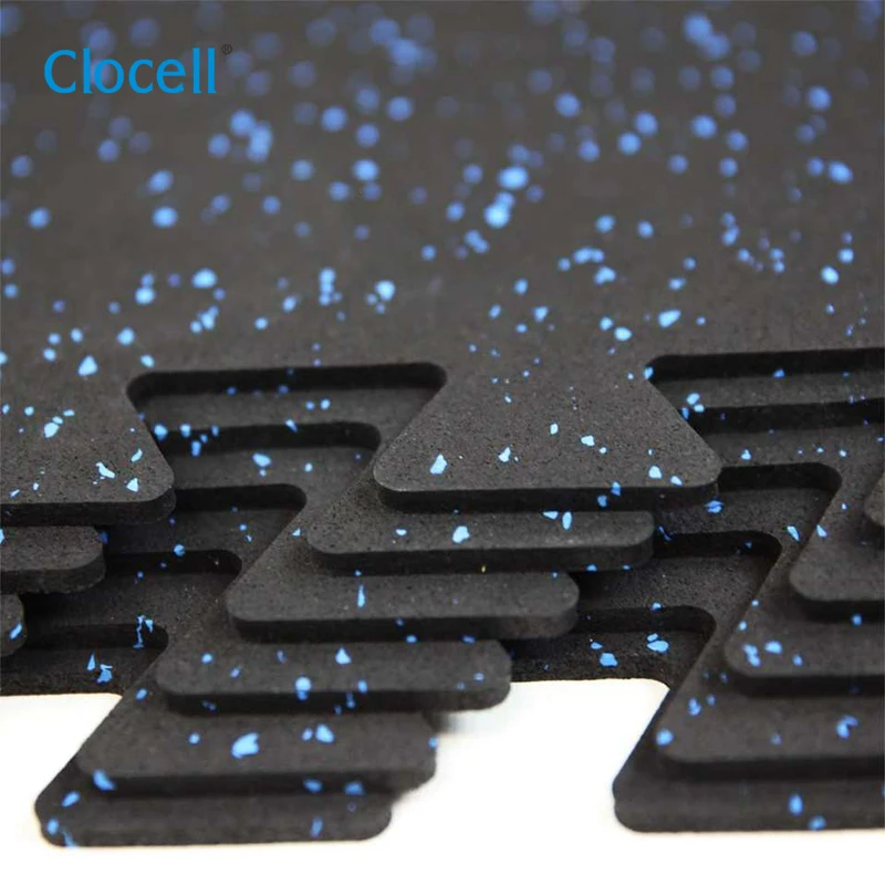 Clocell 50cm*50cm*1cm Non-Slip Rubber gear shape flooring for fitness fym equipment exercise fym floor mat