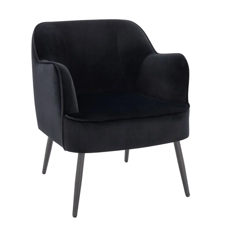 Wooden Leg Upholstery Fabric Modern Dining House Chair New Design Relax Chair Living Room Armchair