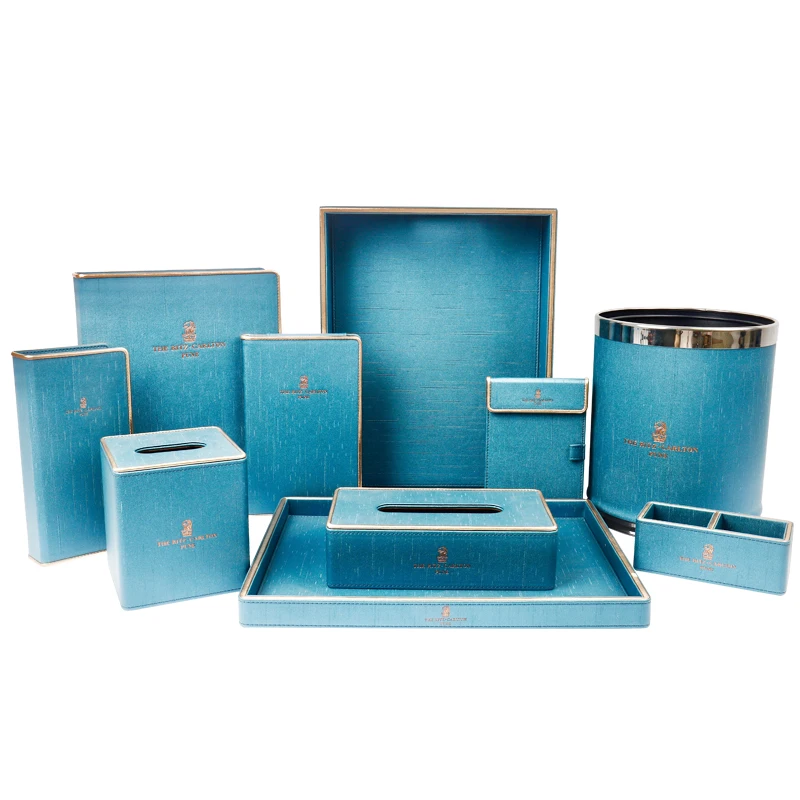 office hotel conference custom logo pu leather clothes a4 ring binder file folder, document presentation portfolio binder folder