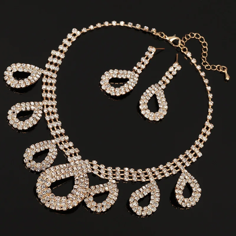 2 шт./комплект женские серьги с кристаллами