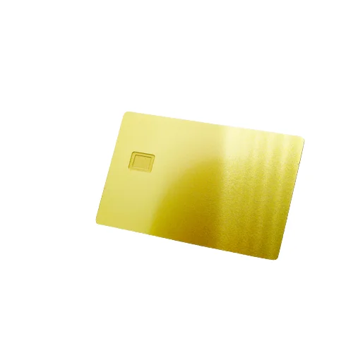 Custom Laser Blank Stainless Steel Metal Credit Card Bank ATM VISA Card Wiht 4442 chip Slot