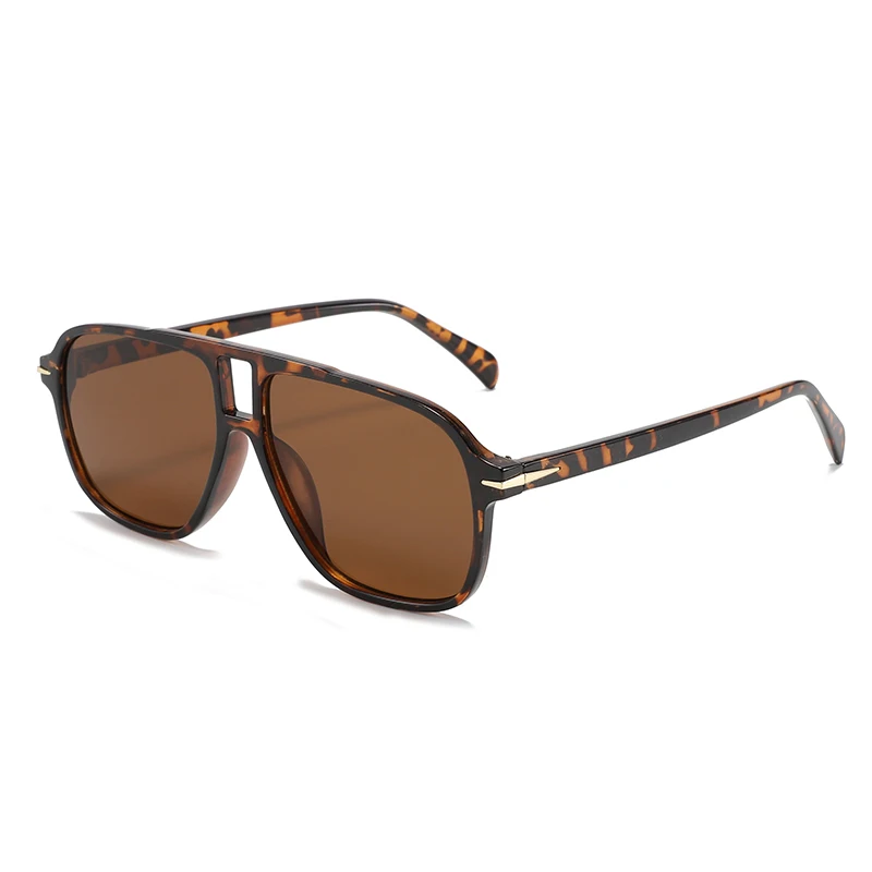 HW 6648 Vintage double bridge Retro High quality custom Women Men oversized Sunglasses Fashion Sun Glasses Shades 2022