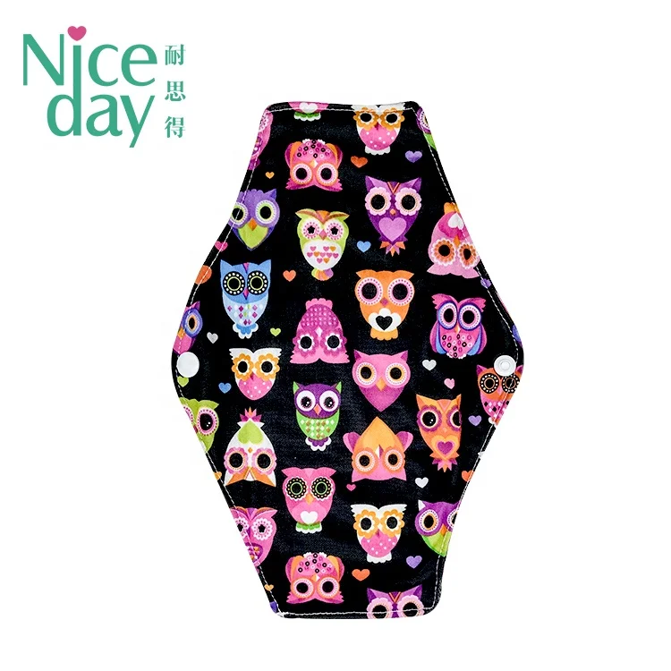 Менструальные прокладки, многоразовые гигиенические прокладки, моющаяся ткань, хлопковая мягкая Нетканая ткань, ночная дышащая, обычная крыло, CE ISO9001 предложена