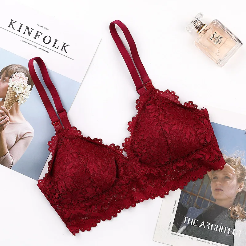 
Hot Sale Side Closure Wireless Seamless Daily Bra Mommy Push Up Wire Free Underwear Comfortable Maternity Lactation Nursing Bra 