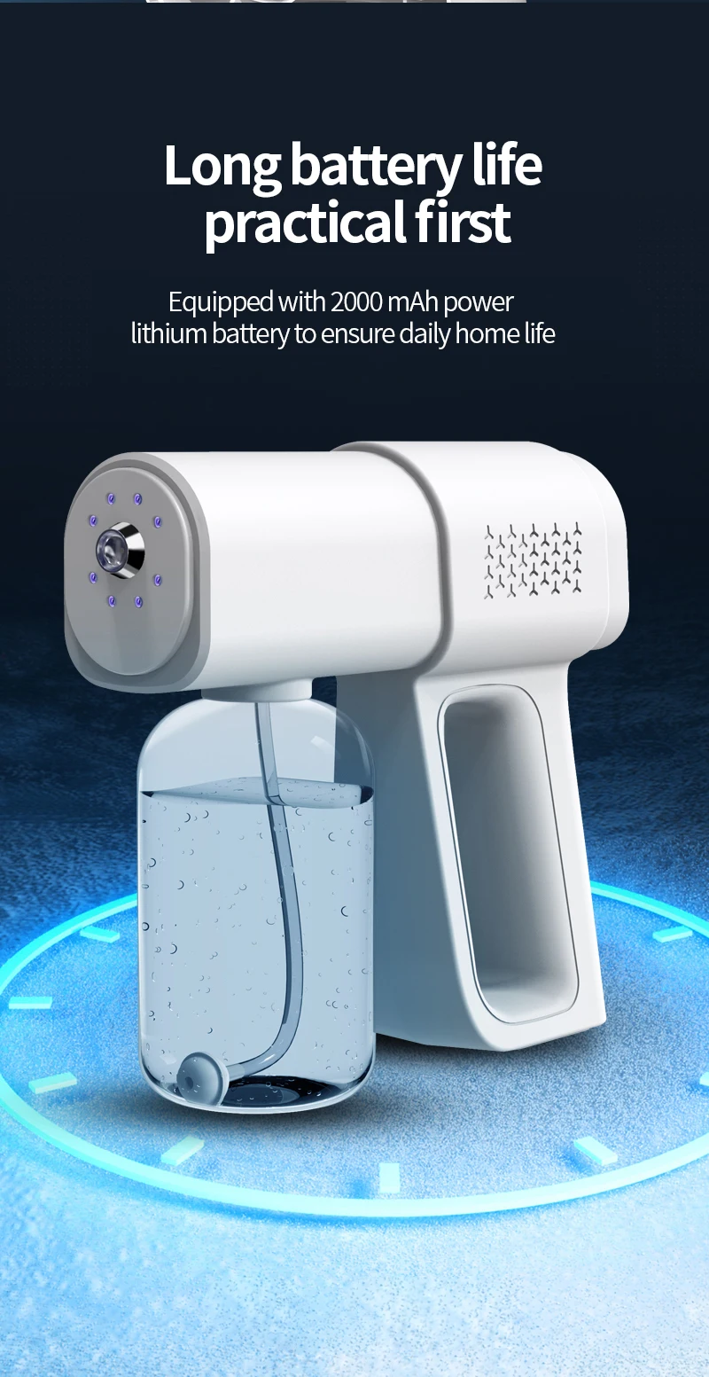 Nano blu-ray disinfection disinfection spray gun custom color 380 ml capacity