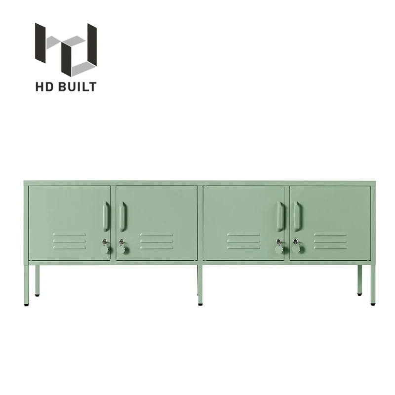 Factory Price Modern Design Home Furniture Blue Pink Colorful Steel TV Stand Metal Legs Storage TV Living Room Cabinet