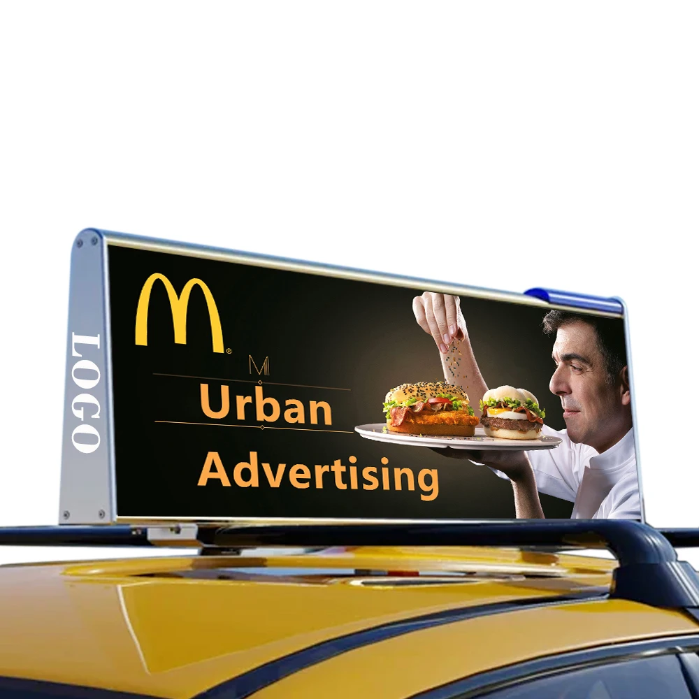 Outdoor Waterproof Led Taxi Roof Sign Custom Led Display For Cars Message Display Programmable Scrolling Taxi Top Led Display