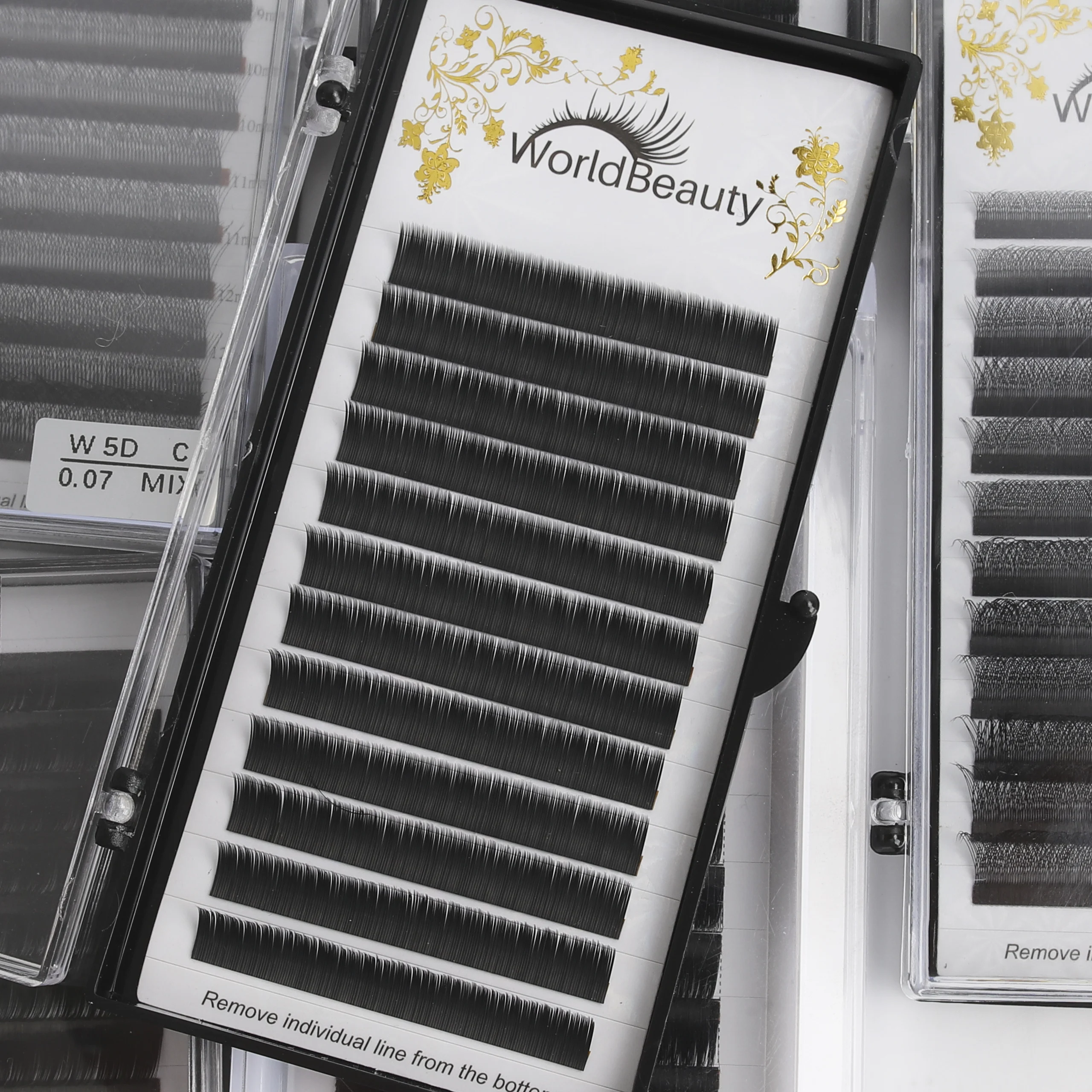 worldbeauty B CC C D DD Curl Individual eyelash extension supplies 6-17mm cashmere volume eye lash extension