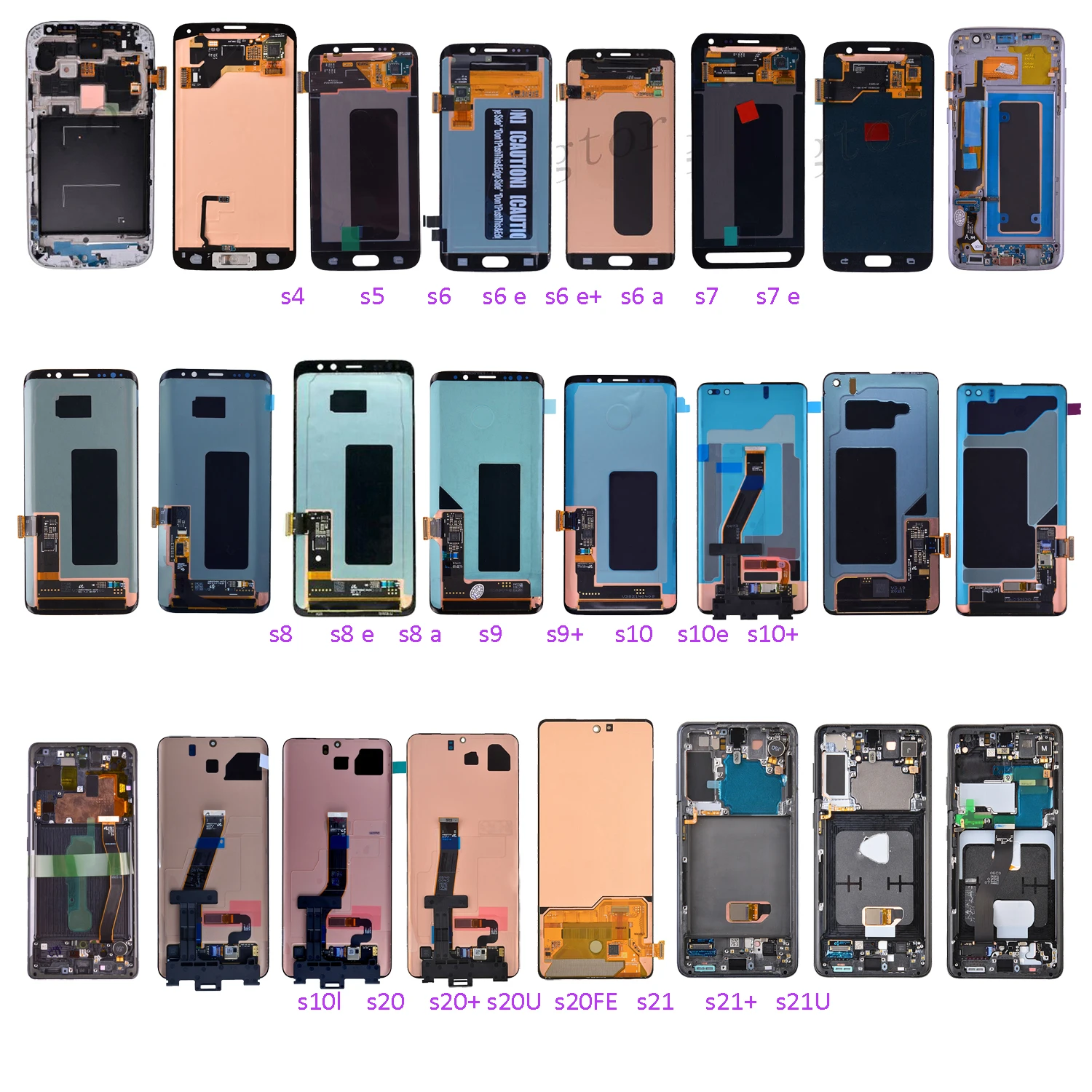 IIDA Amoled mobile phone lcds for Samsung Galaxy S20 S10 S9 S8 S7 edge NOTE 8 9 screen display touch screen digitizer assembly