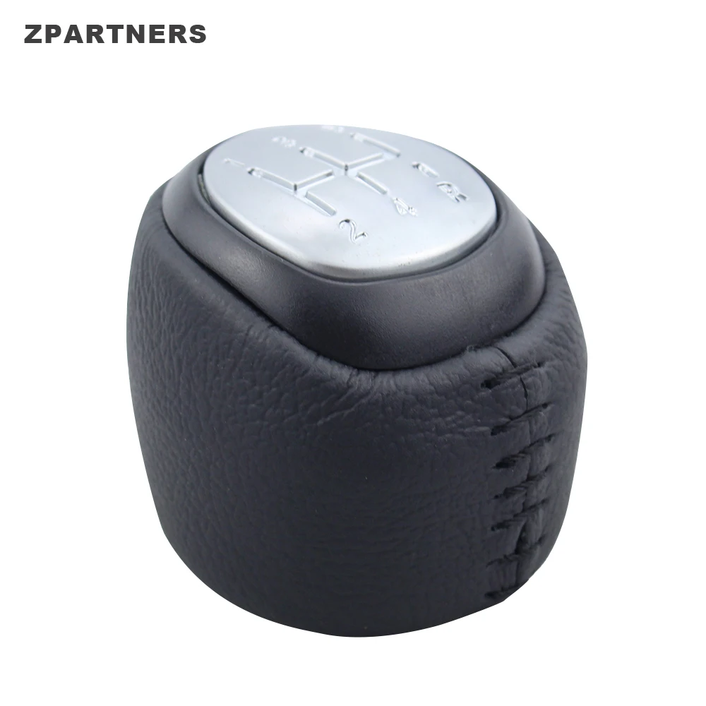 ZPARTNERS Custom Acrylic Genuine Leather With Manual Transmission Speed 5 6 Gear Stick Shift Lever Knob For SAAB