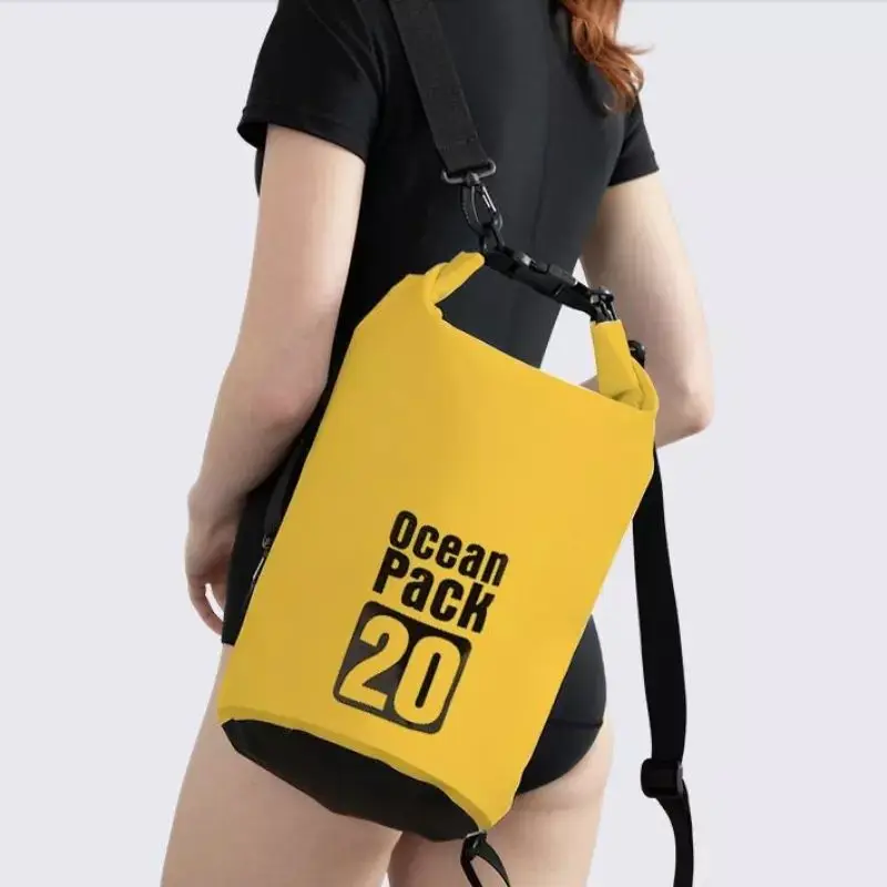 adjustable strap floating foldable custom logo pvc camping backpack roll top waterproof dry bag