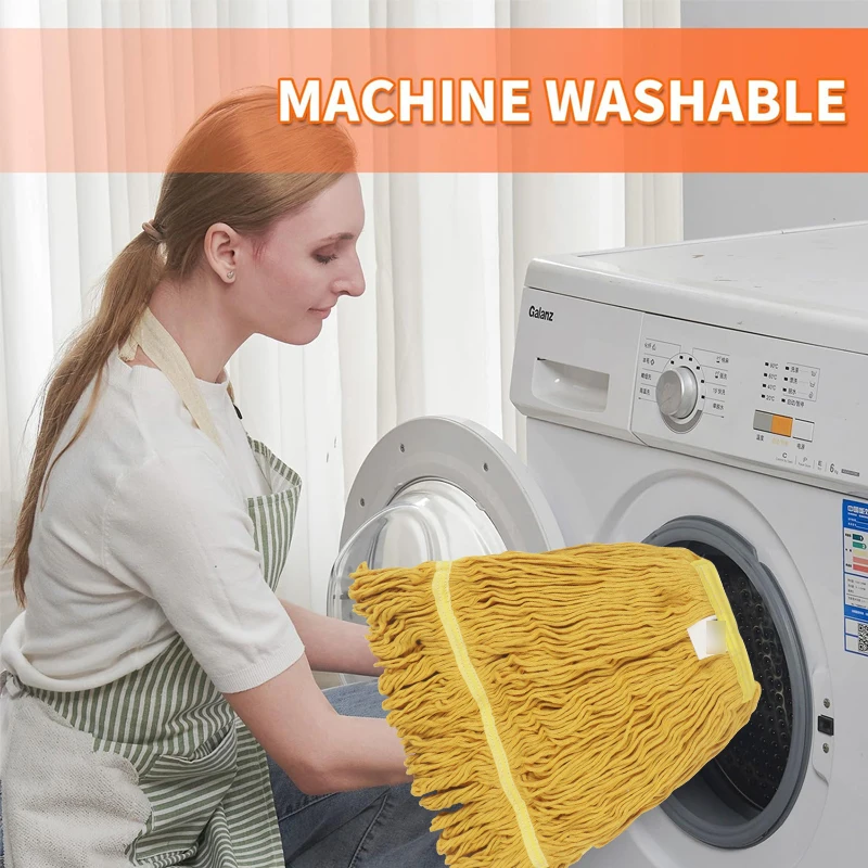 Hot Commercial Custom Aluminum Mop for Home Floor Cleaning Splicing Rod Looped End with Cotton Head Wholesale