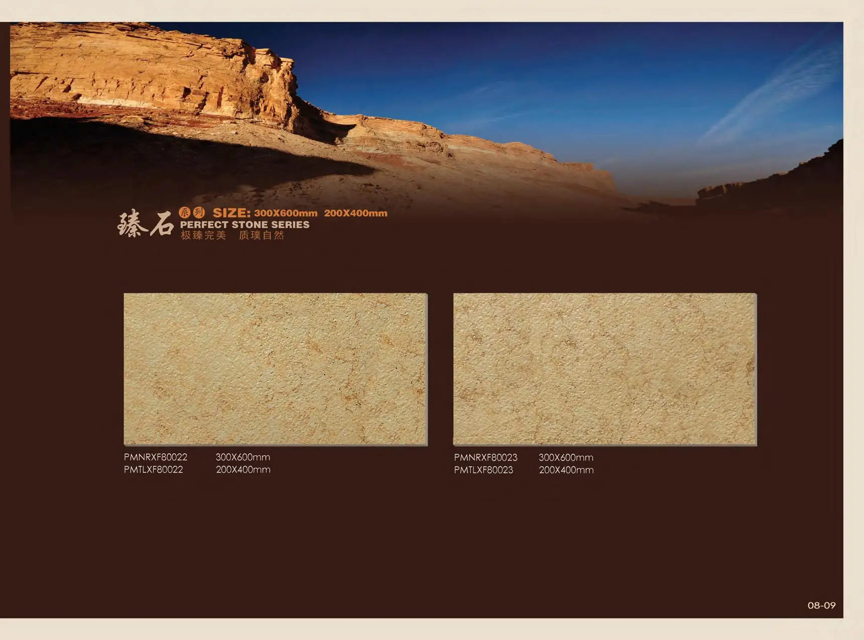 Big size tile 300x600 porcelain stone the art villa front wall tiles