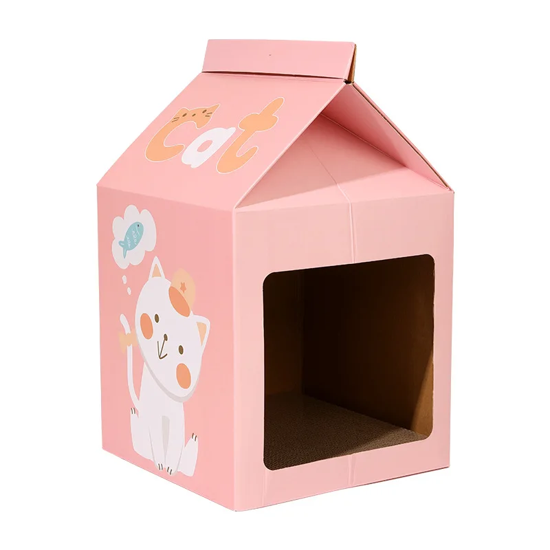 DIY designer custom corrugated paper 5 layers cardboard cat house creative cat house pet cat litter box