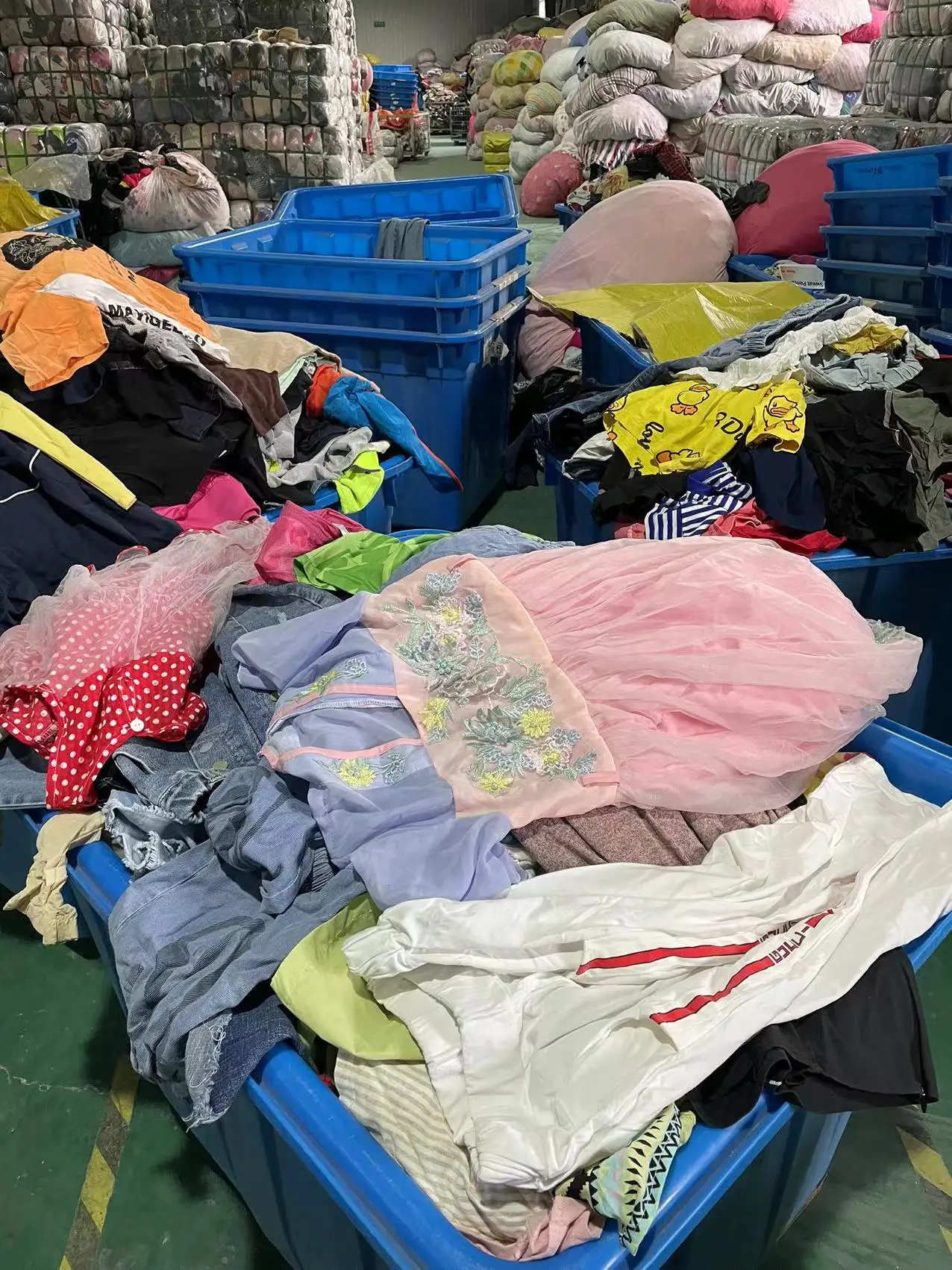 wholesale secondhand clothing women summer outgoing fashion cotton long dress used clothes mixed in bales for USA