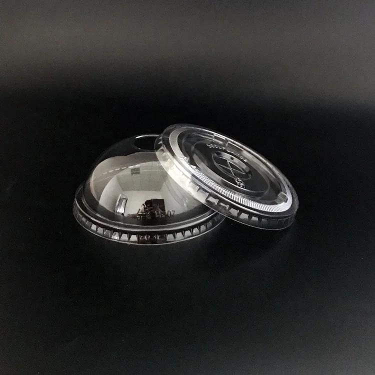 cheap price disposable clear recyclable 107mm Dome 32oz  Plastic PET eco-friendly Cup Lid Christmas popular factory in Zhejiang