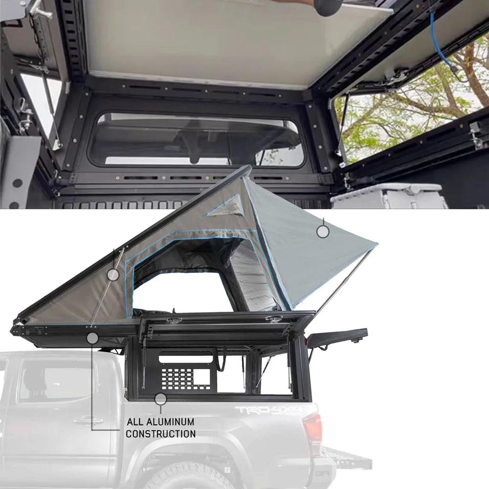 Custom 4X4 Waterproof Steel Pickup Hardtop Topper Camper Truck Canopy For Toyota Tundra 2022 Pickup Canopy