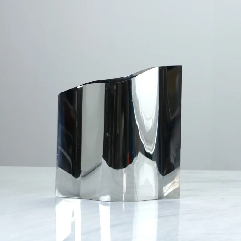 Modern Stainless Steel Flower Vase Dining Table Vase Living Room Hotel Corridor American Style Ornaments Multi scenario Vase