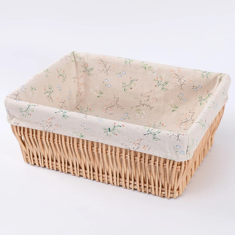 Hot Popular Top Quality Rattan Rectangle Bread Wicker Crafts Basket