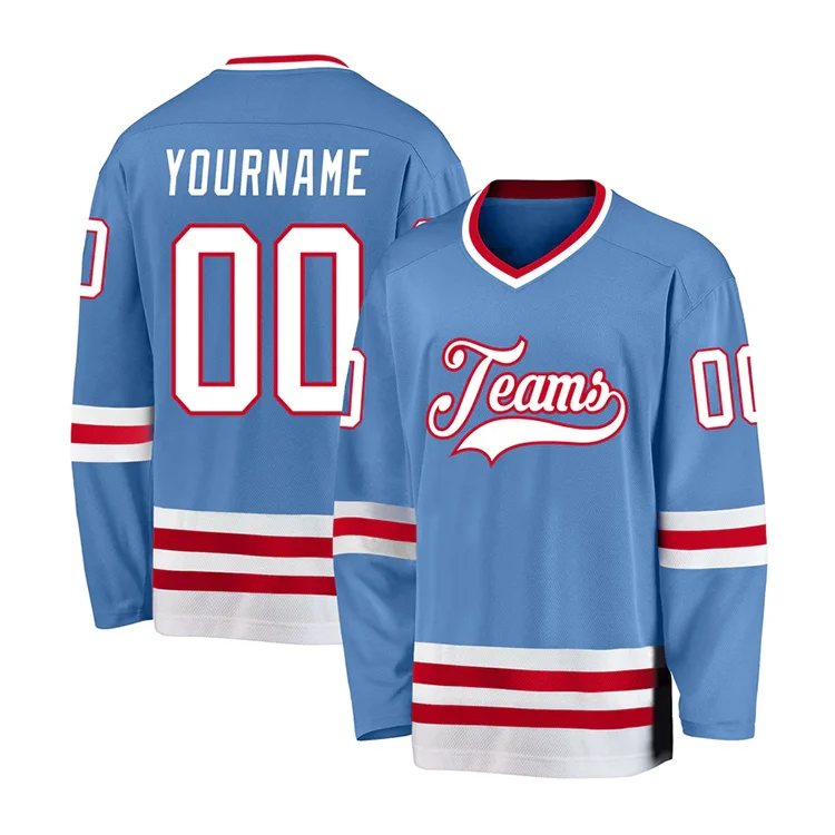 Wholesale High Quality Logo Hockey Jersey Custom Mens Mesh Ice Hockey Jersey