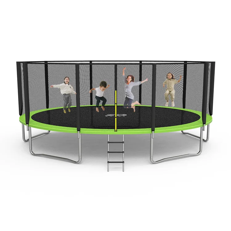 Zoshine Wholesales 16FT High Capacity Kid Bounce Trampoline BSCI/CE Approved Outdoor Recreational Trampoline with Outer Net