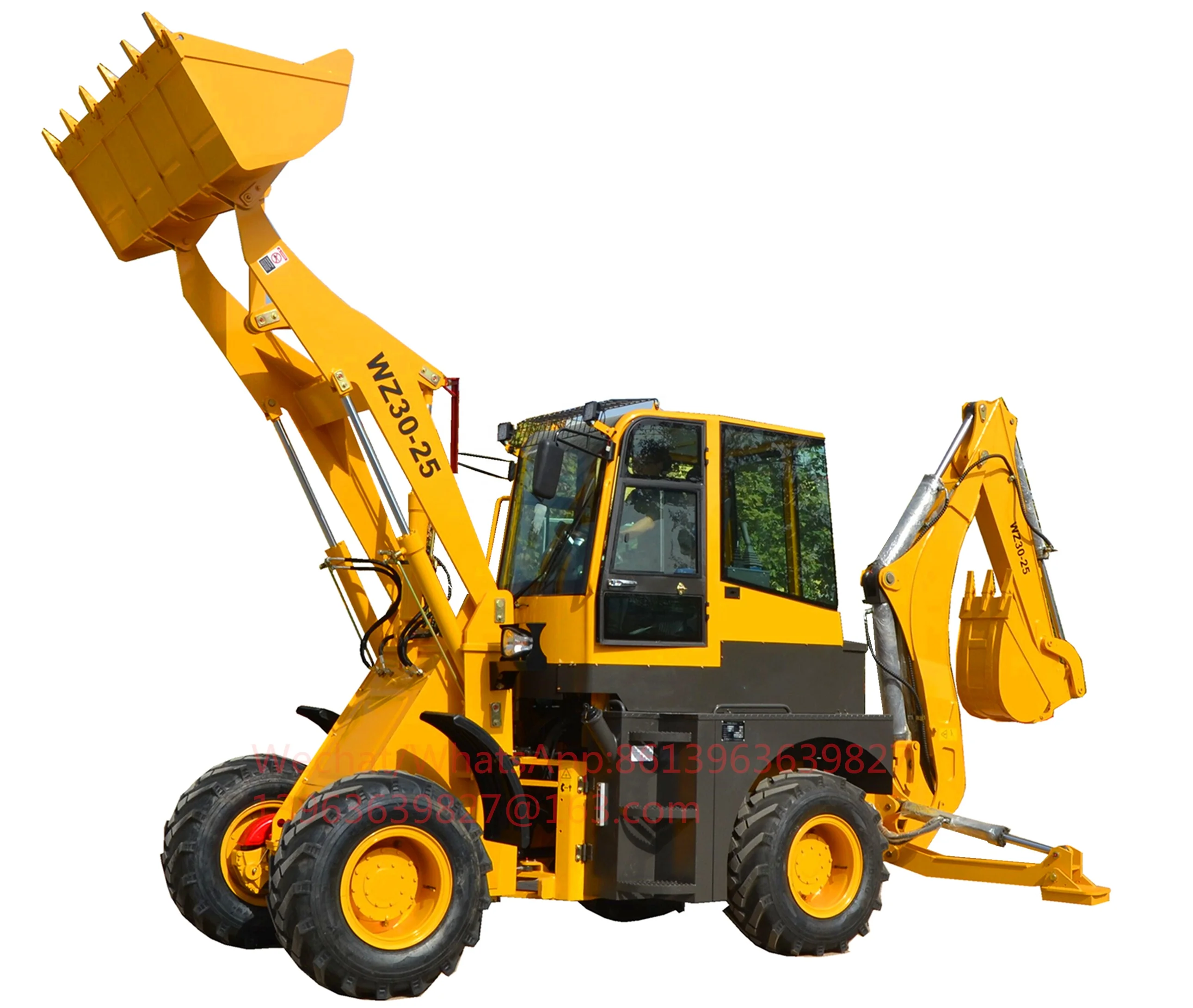 New Design Liugong 4X4 Mini Jcb Wheel Backhoe Excavator Back Hoe Loader
