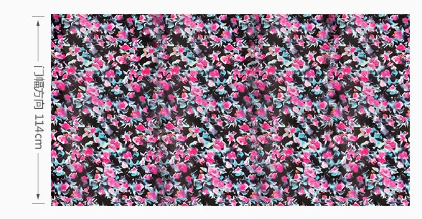 Изготовленная на заказ ткань из 100% чистого шелка с цифровой печатью из крепдешина